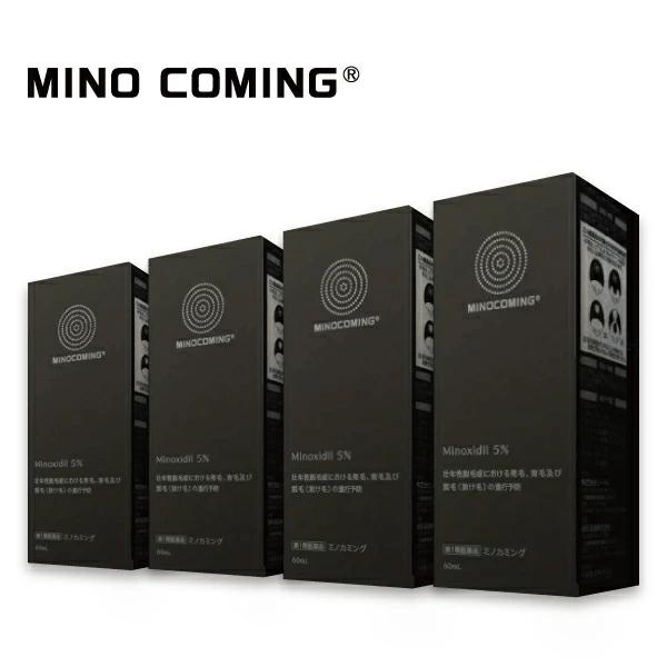 【4本】【公式】ミノキシジル 5% 最大量配合「ミノカミング 60ml」 国内最大量 発毛剤 育毛剤 男性用 発毛薬 抜け毛【第1類医薬品】