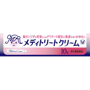 【セルフメディケーション税制対象商品】------------------医薬品の使用期限 1年以上の使用期限のものを販売しております。------------------【重要・必ずご確認ください】・第1類医薬品を含むご注文の場合は、ご注文画面上での手続きが完了してもご注文確定となりません。・ご注文後にメールまたはお電話にて薬剤師よりご連絡致します。それにお答え頂き所定のお手続きを済ませて頂くとご注文確定となります。・第1類医薬品をご使用頂けないと薬剤師が判断した場合は、同梱注文分を含めすべてのご注文がキャンセルとなります。予めご了承ください。医薬品を正しく購入するための説明文書（情報提供用書面）の印刷はこちら商品説明 ◆メディトリートクリームは、ミコナゾール硝酸塩を主成分とした外陰用の治療薬です。 ◆ミコナゾール硝酸塩は、腟カンジダの原因であるカンジダ菌を殺菌し、腟カンジダによる諸症状を改善します。 ◆メディトリートクリームは、腟カンジダの再発による、発疹を伴う外陰部のかゆみに効果を発揮します。使用上の注意 ●してはいけないこと (守らないと現在の症状が悪化したり、副作用が起こりやすくなります) 1.次の人は使用しないでください (1)初めて発症したと思われる人。(初めて症状があらわれた場合は、他の疾病が原因の場合がありますので、医師の診断を受ける必要があります) (2)本剤又は本剤の成分によりアレルギー症状を起こしたことがある人。(本剤の使用により再びアレルギー症状を起こす可能性があります) (3)15歳未満又は60歳以上の人。(15歳未満の人は初めて発症した可能性が高く、また60歳以上の人は他の疾患の可能性や他の菌による複合感染の可能性があるため) (4)妊婦又は妊娠していると思われる人。(薬の使用には慎重を期し、医師の診断を受ける必要があります) (5)発熱、悪寒、下腹部痛、背中や肩の痛み、色のついた又は血に染まったおりもの、魚臭いおりもの、生理の停止、腟からの不規則又は異常な出血、腟又は外陰部における潰瘍、浮腫又はただれがある人。(別の疾病の可能性がありますので、医師の診断を受ける必要があります) (6)次の診断を受けた人。 糖尿病(頻繁に本疾病を繰り返す可能性が高いので、医師の診断を受ける必要があります) (7)ワルファリン等の抗凝血剤を服用している人。（ワルファリンの作用である出血傾向が強くなる場合があります） (8)腟カンジダの再発かわからない人。(自己判断できない場合は、医師の診断を受ける必要があります) 2.次の部位には使用しないでください (1)腟周辺(外陰)以外の部位。(本剤は外陰部以外に使用する製品ではありません)●相談すること 1.次の人は使用前に医師又は薬剤師に相談してください (1)医師の治療を受けている人。(医師から処方されている薬に影響したり、本剤と同じ薬を使用している可能性もあります) (2)薬などによりアレルギー症状を起こしたことがある人。(薬などでアレルギーを起こした人は、本剤でも起こる可能性があります) (3)授乳中の人。(薬の使用には慎重を期す必要があります) 2.使用後、次の症状があらわれることがあるので、このような症状の持続又は増強が見られた場合には、使用を中止し、この説明書を持って医師又は薬剤師に相談してください 関係部位症状 腟周辺の皮膚(外陰)かゆみ、発疹・発赤、かぶれ、熱感、びらん、刺激感、小水疱、はれ、乾燥・亀裂、落屑 (本剤によるアレルギー症状であるか、本剤の薬理作用が強くあらわれたものであると考えられ、このような場合、同じ薬を続けて使用すると症状がさらに悪化する可能性があります) 3.3日間使用しても症状の改善がみられない場合又は6日間使用しても症状が消失しない場合は、医師の診療を受けてください。特に、クリーム単独使用の場合は、自己判断で治療をすることなく医師の診療を受けてください。(症状が重いか他の疾病による可能性があります)効能・効果 腟カンジダの再発による、発疹を伴う外陰部のかゆみ(過去に医師の診断・治療を受けた方に限る) ただし、腟症状(おりもの、熱感等)を伴う場合は、必ず腟剤(腟に挿入する薬)を併用してください。【注意】 本剤はカンジダによる外陰部の症状を改善しますが、腟内の治療を行うものではありません。【解説】 外陰部の症状は、腟の中にいるカンジダ菌が外陰部に影響を及ぼすことによって起こる疾病で、かゆみの他、発疹、熱感を生じます。外陰部皮膚に発赤やただれ等の発疹を伴うかゆみがあらわれた場合にお使いください。 用法・用量成人(15歳以上60歳未満)、1日2-3回、適量を患部に塗布してください。 ただし、3日間使用しても症状の改善がみられないか、6日間使用しても症状が消失しない場合は、医師の診療を受けてください。 (1)外陰部症状のみの場合：本剤を使用してください。腟剤(腟に挿入する薬)との併用が望まれます。 (2)腟症状(おりもの、熱感等)を伴う場合：本剤に腟剤(腟に挿入する薬)を併用してください。【注意】 (1)定められた用法・用量を厳守してください。 (2)目に入らないように注意してください。万一、目に入った場合には、すぐに水又はぬるま湯で洗い、直ちに眼科医の診療を受けてください。 (3)腟周辺(外陰)にのみ使用してください。 (4)使用前後によく手を洗ってください。 (5)生理中の使用は避け、使用中に生理になった場合は本剤の使用を中止してください。その場合は治癒等の確認が必要であることから医師の診療を受けてください。(生理中は薬剤が流され、効果が十分得られない場合があります) *ご使用の前に入浴するか、ぬるま湯で患部を清潔にし、使用してください。【チューブの穴の開け方】 キャップを逆さにして、突起部をチューブの先に強く押し当ててください。 成分・分量 1g中 成分分量はたらき ミコナゾール硝酸塩10mgカンジダ菌に対して強い抗菌作用を示します 添加物：ポリオキシエチレンセチルエーテル、自己乳化型モノステアリン酸グリセリン、パラベン、ミリスチン酸イソプロピル、流動パラフィン、セタノール保管および取扱い上の注意 (1)直射日光の当たらない涼しい所に密栓して保管してください。 (2)小児の手のとどかない所に保管してください。 (3)他の容器に入れかえないでください。(誤用の原因になったり品質が変わることがあります) (4)コンドームやペッサリー等の避妊用ラテックス製品との接触を避けてください。(これらの製品が劣化・破損することがあります) (5)使用期限を過ぎた製品は使用しないでください。なお、使用期限内であっても、開封後はなるべくはやく使用してください。(品質保持のため)お問い合わせ先 この製品についてのお問い合わせは、お買い求めのお店又は下記にお願い申しあげます。 連絡先：大正製薬株式会社 お客様119番室 電話：03-3985-1800 受付時間 8：30-21：00(土、日、祝日を除く)大正製薬株式会社 東京都豊島区高田3丁目24番1号副作用被害救済制度のお問い合わせ先 (独)医薬品医療機器総合機構 電話：0120-149-931(フリーダイヤル)区分第1類医薬品文責株式会社シーディ　薬剤師　柴田　恭志広告文責株式会社シーディ　0120-19-9989