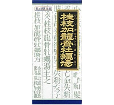 【メール便・定形外郵便のご注意】 宅配便に比べ、到着までお時間をいただきます。 又、紛失・破損・遅延等についての補償はございません。予めご了承くださいませ。 ------------------医薬品の使用期限 1年以上の使用期限のものを販売しております。------------------※商品の発送には3日から15日かかります。※お取り寄せ商品です。ご注文頂いてからの発注の為、商品によりましてはメーカー欠品、終売などもございます。その際には、ご注文のキャンセルをお願いさせて頂く場合がございます。また、状況の確認までお時間がかかってしまう場合もございます。※パッケージデザイン等は予告なく変更されることがあります。使用上の注意：(守らないと現在の症状が悪化したり、副作用・事故が起こりやすくなります)次の人は服用しないでください生後3ヵ月未満の乳児●相談すること1.次の人は服用前に医師又は薬剤師に相談してください(1)医師の治療を受けている人(2)妊婦又は妊娠していると思われる人(3)高齢者(4)今までに薬により発疹・発赤、かゆみ等を起こしたことがある人(5)次の症状のある人：むくみ(6)次の診断を受けた人：高血圧、心臓病、腎臓病2.次の場合は、直ちに服用を中止し、この文書を持って医師又は薬剤師に相談してください(1)服用後、次の症状があらわれた場合関係部位症状皮 ふ発疹・発赤、かゆみまれに下記の重篤な症状が起こることがあります。その場合は直ちに医師の診療を受けてください症状の名称症状偽アルドステロン症尿量が減少する、顔や手足がむくむ、まぶたが重くなる、手がこわばる、血圧が高くなる、頭痛等があらわれる(2)1ヵ月位(小児夜なきに服用する場合には1週間位)服用しても症状がよくならない場合3.長期連用する場合には、医師又は薬剤師に相談してください効能：体質の虚弱な人で疲れやすく、興奮しやすいものの次の諸症：神経質、不眠症、小児夜泣き、小児夜尿症、眼精疲労用法・用量：次の量を1日3回食前又は食間に水又は白湯にて服用。年齢1回量1日服用回数成人(15才以上)1包3回15才未満7才以上2/3包7才未満4才以上1/2包4才未満2才以上1/3包2才未満1/4包**用法・用量に関連する注意**(1)小児に服用させる場合には、保護者の指導監督のもとに服用させてください。(2)1才未満の乳児には、医師の診療を受けさせることを優先し、止むを得ない場合にのみ服用させてください。成分：成人1日の服用量3包(1包1.0g)中、次の成分を含んでいます。桂枝加竜骨牡蛎湯エキス粉末M：1600mg(ケイヒ・シャクヤク・タイソウ各2.0g、リュウコツ・ボレイ各1.5g、カンゾウ1.0g、ショウキョウ0.5gより抽出)添加物として、ヒドロキシプロピルセルロース、乳糖、ポリオキシエチレンポリオキシプロピレングリコールを含有する。**成分に関連する注意**本剤は天然物(生薬)のエキスを用いていますので、顆粒の色が多少異なることがあります。保管及び取扱い上の注意：(1)直射日光の当たらない湿気の少ない涼しい所に保管してください。(2)小児の手の届かない所に保管してください。(3)他の容器に入れ替えないでください。(誤用の原因になったり品質が変わります)(4)使用期限のすぎた商品は服用しないでください。(5)1包を分割した残りを服用する時は、袋の口を折り返して保管し、2日をすぎた場合には服用しないでください。お問い合わせ先：本剤について、何かお気づきの点がございましたら、お買い求めのお店又は下記までご連絡いただきますようお願い申し上げます。クラシエ薬品株式会社 お客様相談窓口 03(5446)3334受付時間 10：00-17：00(土、日、祝日を除く)●発売元クラシエ薬品株式会社東京都港区海岸3-20-20(108-8080)●製造販売元クラシエ製薬株式会社東京都港区海岸3-20-20(108-8080)広告文責株式会社シーディ　0120-19-9989文責株式会社シーディ　薬剤師　柴田　恭志