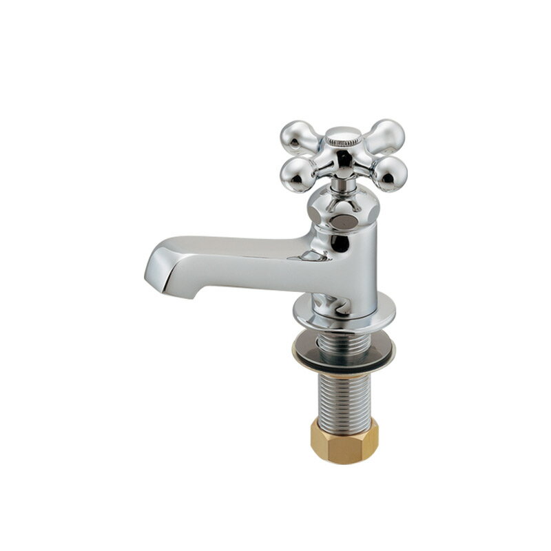 700-003 水栓｜クロスハンドル立水栓（クロム）｜小さな水栓。小型洗面ボール用の蛇口。可愛いクロスハンドル水洗金…