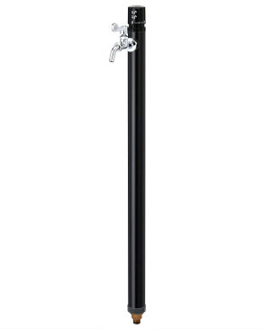 ワンプッシュ不凍水栓柱/ブラック（呼び長さ：1.2m）｜寒冷地対応の立水栓