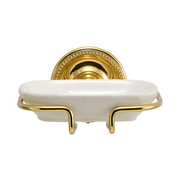 640847 おしゃれな真鍮製石鹸置き・ソープディッシュ(ヴィクトリアン・ブラス)|アンティーク調ゴールド色