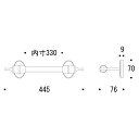 タオルバー36・ショート（真鍮プレート／古白色仕上げ） タオルハンガー　タオル掛け　おしゃれ GI-714046