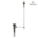 【Herbeau/エルボ】3083.56 Royal(ロワイヤル/ブライトニッケル)カウンターポップアップ式排水金具(横穴付き)おしゃれ 蛇口 キッチン 洗面所