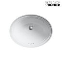 【KOHLER】 コーラー社製洗面ボウル Devonshire／デボンシャ アンダーカウンター型洗面器（大） カウンターの下に設置する、なめらかな楕円形のシンプルな洗面器 ヨーロッパの伝統的なクラフトマンシップを色濃く受け継ぐ独創的で高級感あふれる洗練されたデザインと品質を誇るアメリカを代表する水廻り製品メーカー KOHLERのアンダーカウンター型洗面器です。 世界中で愛用される老舗メーカーKOHLERの陶器ボウルは、国内外様々なメーカーの洗面器を取り扱ってきた当社の熟練スタッフも思わずため息が出るほど質が良く、美しい仕上がりとなっています。 華美な装飾がないスッキリとしたシンプルなデザインなので、伝統的な空間にも現代的な洗面所にもおすすめです。 サイズ W521×D419×H219mm 材質 陶器 排水穴径 φ44ミリ オーバーフロー あり　※排水金具及びトラップ類は、横穴付き・32ミリ規格の商品をご使用ください。 セット内容 洗面ボウル本体 ※商品は洗面器のみです。水栓金具・排水金具・その他は付属しません。 天板開口寸法 製品に同梱されている切込寸法図（一部製品を除く）を基準としてお使いいただき、詳細については現品での確認を行ってください。 用途／種別 洗面・手洗い／埋め込み型（アンダーカウンタータイプ） 注意事項 ■納期は通常5営業日程度（国内在庫がない場合、2〜3ヶ月程度）です。 ■ 商品の特性や閲覧環境の違いなどによって、写真と実際の商品とでは色味等が若干異なる場合があります。 ■ 陶器表面には製造上での微小な黒点・斑点が残る場合がありますが、品質上問題ありません。 ■ この商品は、代引き不可商品です。 ■ ご注文確定後は一切の変更・キャンセルが出来ませんので予めご了承ください。