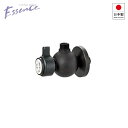 【Essence】アングル止水栓（ブロンズ）エッセンス 止水栓 給水部品 丸型 給水 茶色 配管パーツ バルブ 水回り オシャレ 壁給水 磁器製プレート ハンドル 日本製 EP17332