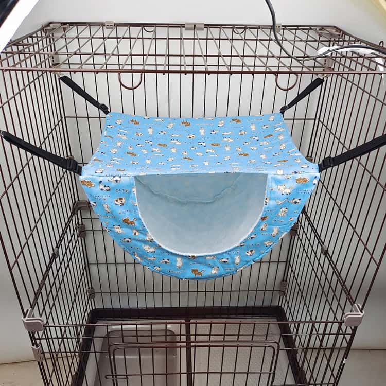 APAAPAのペットハンモック 猫 ハンモックケージ用 猫ハンモック 猫用ハンモック 小動物 ベッド ペットベット ニャンモック にゃんモック ケージ用ハンモック｜アングル2