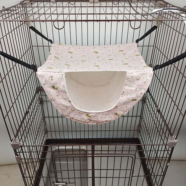 APAAPAのペットハンモック 猫 ハンモックケージ用 猫ハンモック 猫用ハンモック 小動物 ベッド ペットベット ニャンモック にゃんモック ケージ用ハンモック｜アングル3
