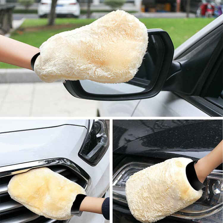 4個セット 洗車用ムートングローブ 洗車スポンジ 洗車グローブ ムートングローブ ...