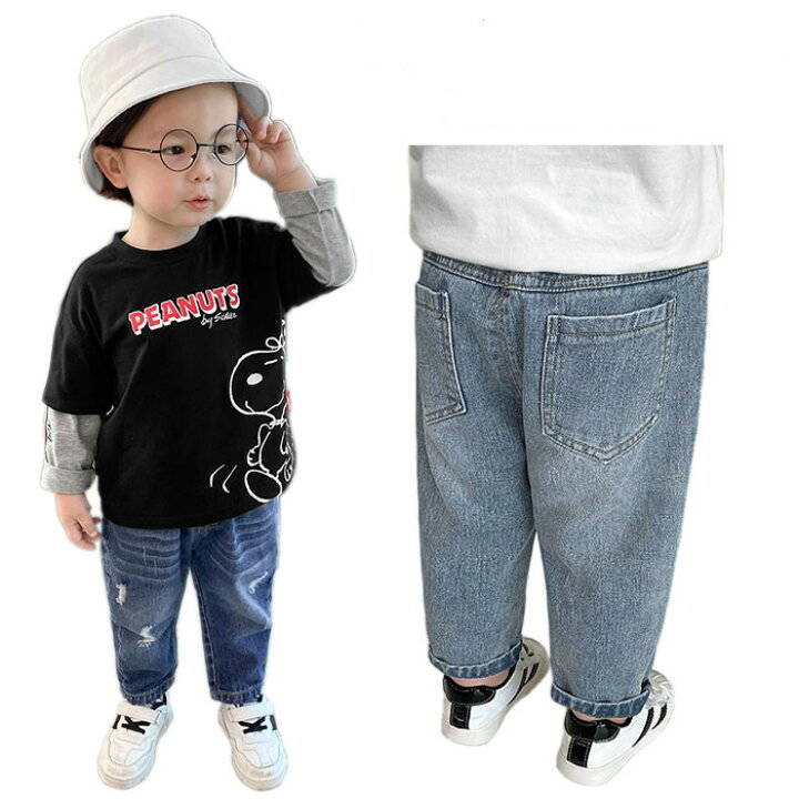 【送料無料】デニムパンツ ジョッパーズパンツ ジュニア 男の子 キッズ サルエルパンツ テーパードパン..