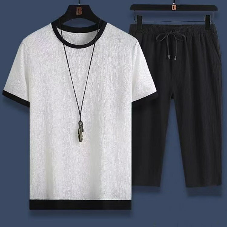 半袖 ジャージ 上下セット セットアップ tシャツ ハーフパンツ 大きいサイズ 七分丈パンツ メンズ 短パン 無地 ランニングウェア スポーツウェア 半袖 シンプル 2点セット 運動 涼しい 春 夏 男の子用 韓国風 カジュアル 夏服