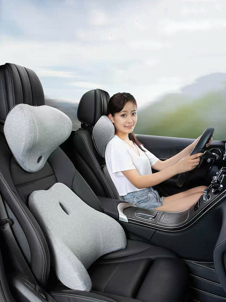 Rakuten - 腰当て 車用 ネックパッド 軽減 腰痛 疲労 クッション 低反発 クッションセット 組み合わせ カーアクセサリー クッション
