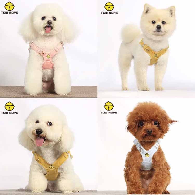 犬用 ハーネス リードセット 犬 小型犬 中型犬 胴輪 リード付 お出かけ 簡単装着 おしゃれ かわいい 胸背 ペット用品 ドッグウェア シンプル いぬ 犬具 チワワ プードル お散歩グッズ 脱げない 送料無料 papass-10005926 APAAPA サンプル画像2