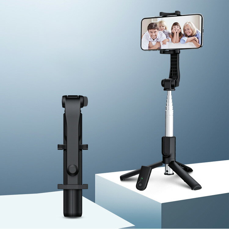 自撮り棒 三脚付き セルカ棒 Bluetooth リモコン スマホ 三脚スタンド 6段調節 360...
