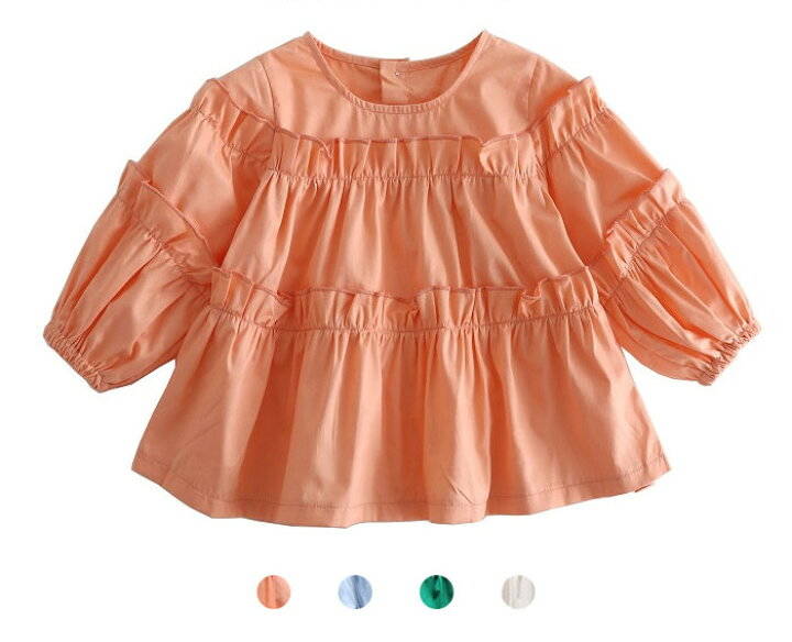 秋冬 Tシャツ キッズ 送料無料】 ジュニア 女の子 長袖 おしゃれ 白 可愛い ブラウス フリル シンプル 女児 ゆったり 動きやすい トップス 子供服