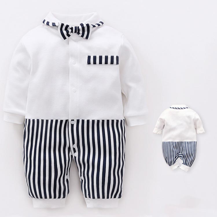 ロンパース 男の子 フォーマル カバーオール 長袖 ベビー服 子供服 赤ちゃん 紳士服 前開き コットン 綿 送料無料 蝶ネクタイ 可愛い おしゃれ 入園式 結婚式 誕生日 パーティー 七五三 お宮参り 59cm 66cm 73cm 80cm 90cm 2