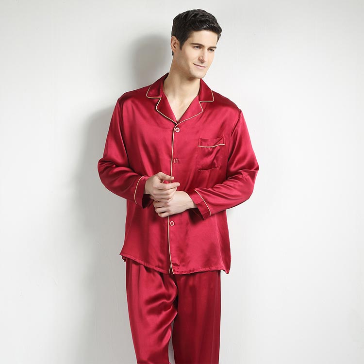 パジャマ メンズ シルク100% パジャマ 光...の紹介画像3