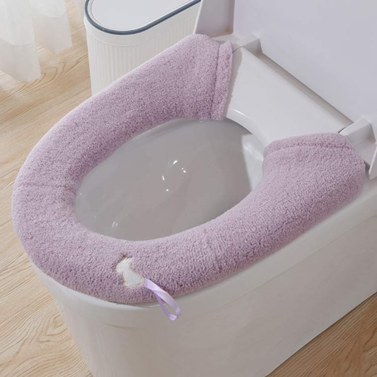 トイレ用品 U型 装着簡単 トイレカバー 厚手 インテリア雑貨 スナップボタン留め ...