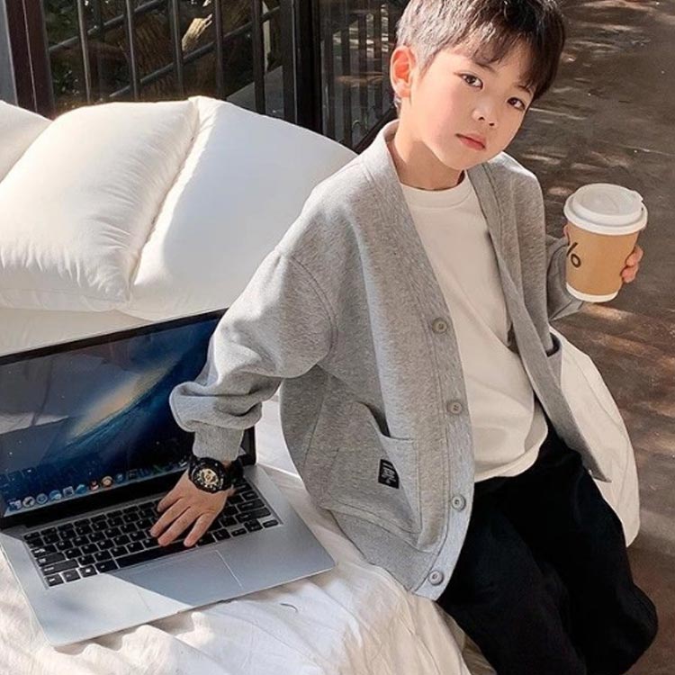 男の子 長袖 80 体温調整 女の子 Vネック スウェット 秋 子ども 子供服 通学 カジュアル トップス スウェットカーディガン 無地 カーディガン カーデ 冬 シンプル 通園 キッズ 羽織り カーディガン 春 おしゃれ 幼稚園 小学生 90 100 110 120 130 140 3