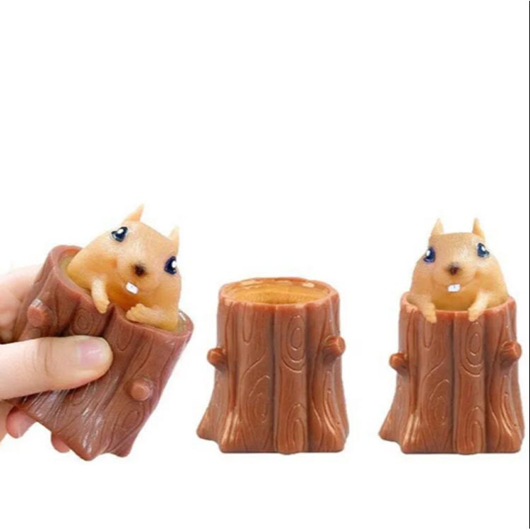おもちゃ リス スクイーズ 2個セット かわいい 動物 プッシュポップ ストレス解消グッズ 子供 リスカップ 減圧おもちゃ 玩具 りす 握るおもちゃ おもしろ 握ってストレス発散 萌え 可愛い 柔らかい プレゼント ギフト 送料無料 papass-10006030 APAAPA サンプル画像2