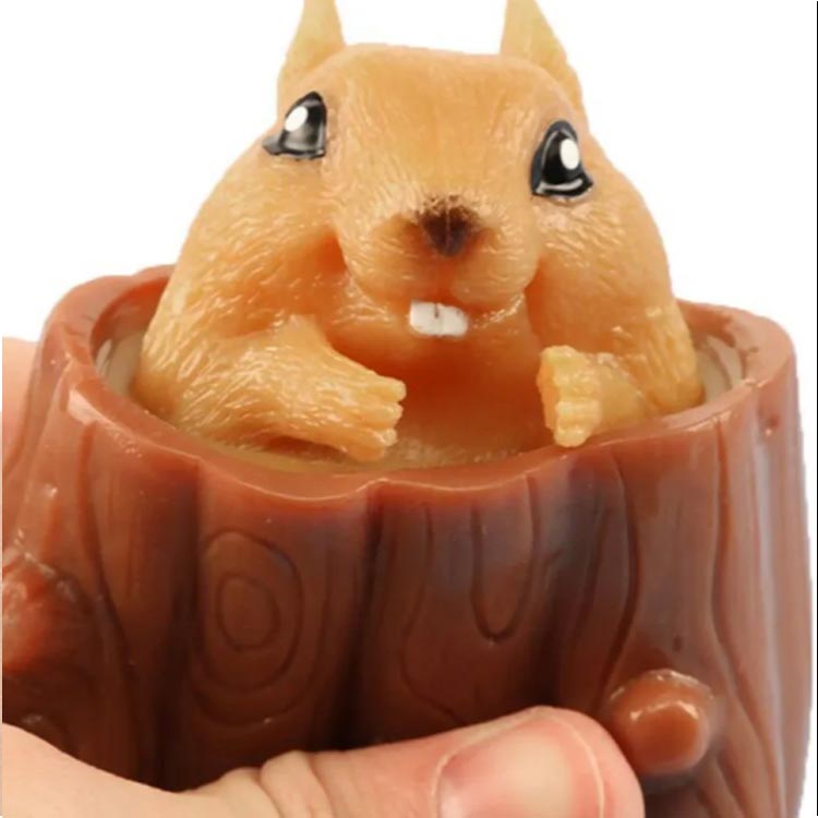 おもちゃ リス スクイーズ 2個セット かわいい 動物 プッシュポップ ストレス解消グッズ 子供 リスカップ 減圧おもちゃ 玩具 りす 握るおもちゃ おもしろ 握ってストレス発散 萌え 可愛い 柔らかい プレゼント ギフト 送料無料 papass-10006030 APAAPA サンプル画像3