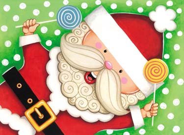USA クリスマスカード サンタ Santa Pops Christmas Card Candy CZ005