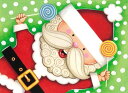 USA クリスマスカード サンタ Santa Pops Christmas Card Candy CZ005