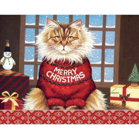 ネコちゃんの個性的なカード♪LANG ラング クリスマスカード ネコちゃ...