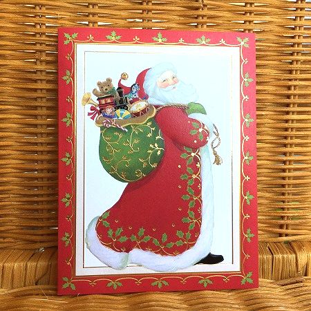 限定数のみ入荷！ Caspari カスパリ クリスマスカード オールドサンタ