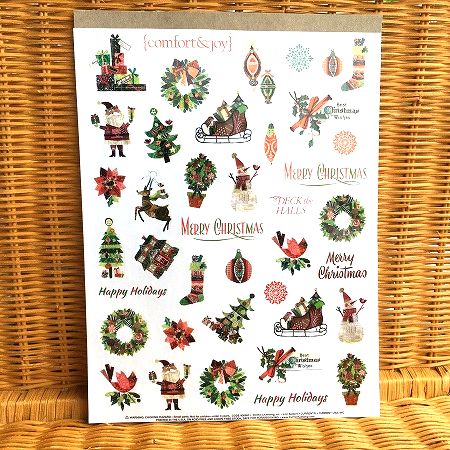 USA A4シート ステッカー クリスマス