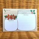 USA レシピカード クリスマス 10枚Mason Jar Recipe Cards