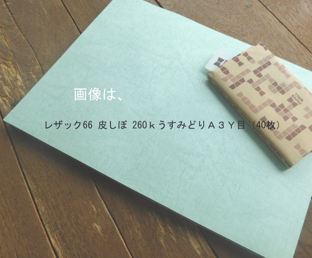 レザック66 (皮しぼ) 260kうす緑 A3 Y目 (1枚) 当日発送応相談 格安 処分品