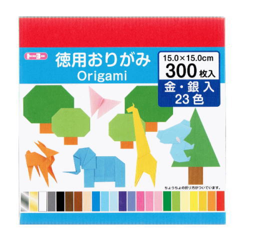 トーヨー 徳用おりがみ 金 銀入 23色 (300枚入)【PPI】