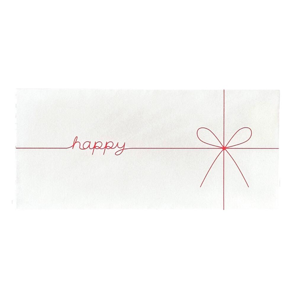 Gift Envelope ギフト券袋 185×85mm (5枚入) happy【PPI】