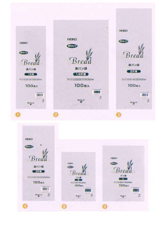 PP食パン袋 1斤用 (100枚) 化成品袋 ポ