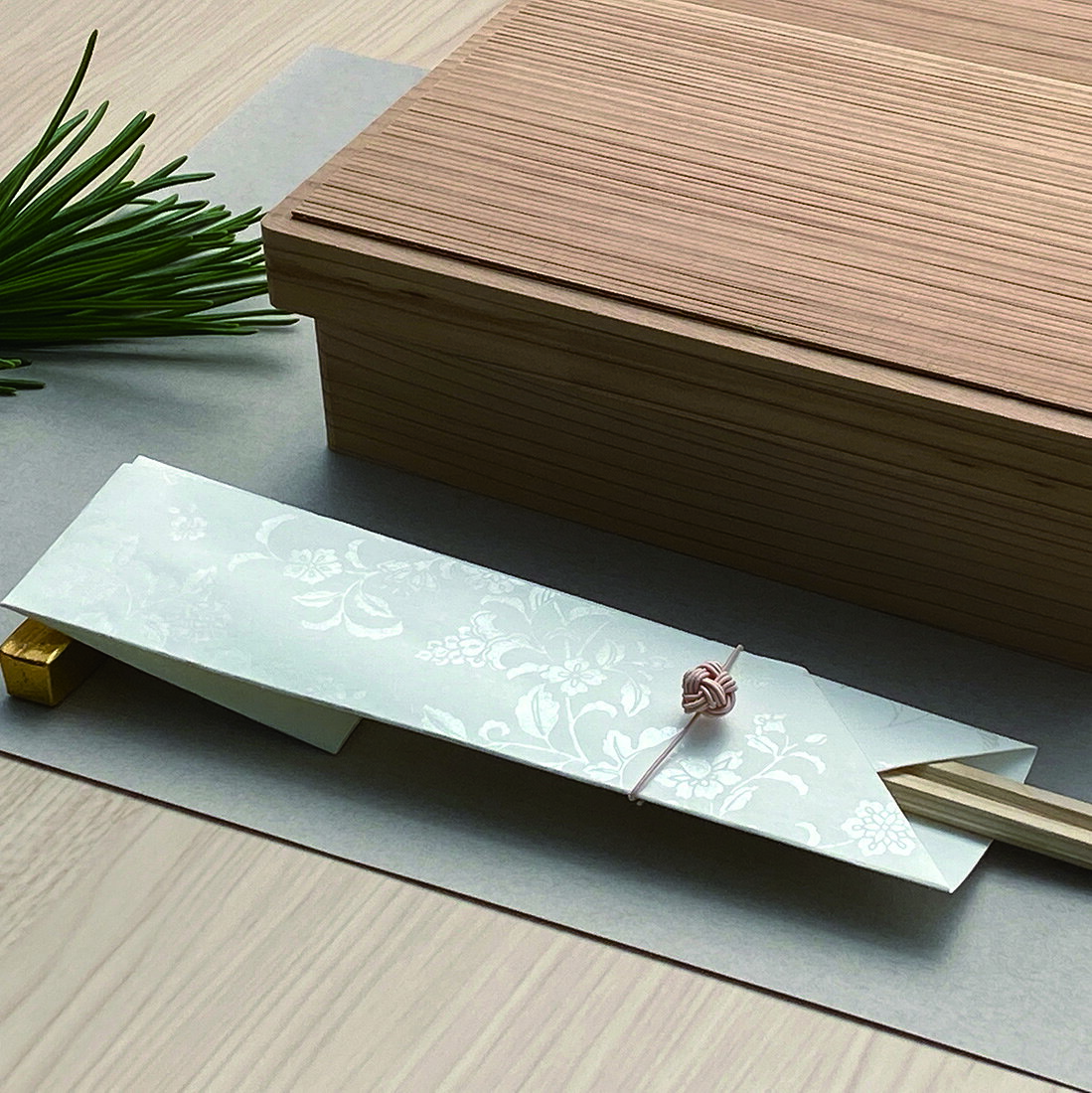 お箸包み 唐花 2膳入り 全3色 黄金 唐紅 ...の紹介画像3