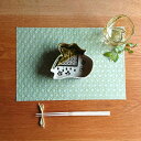 place mat RAKUSUI 麻の葉 草色 5枚入り ペーパー ランチョンマット 紙 プレイスマット お膳敷紙 ティーマット ラッピング 包装紙 お祝い おもてなし ハレの日 和モダン おしゃれ 土佐和紙