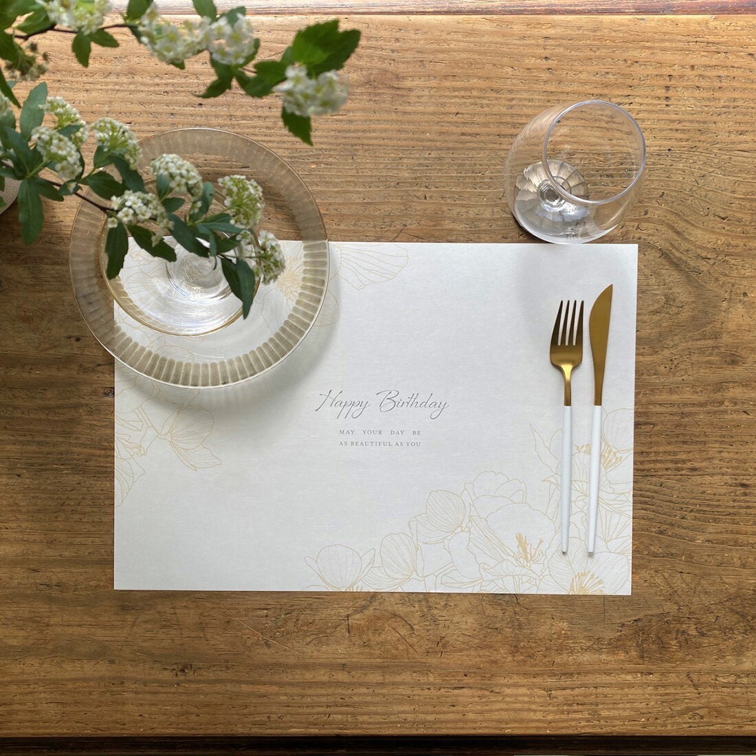 Table mat Floral Happy ...の紹介画像3