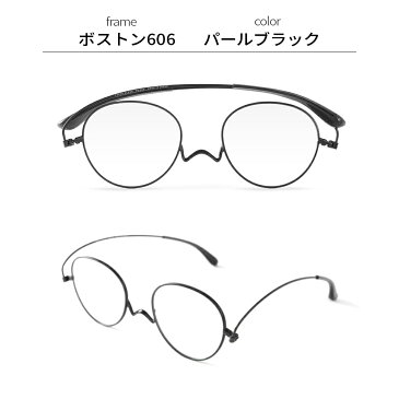 薄型めがねペーパーグラスOP ベーシック 【パールブラック/ボストン・ラウンド】【老眼鏡 伊達メガネ 眼鏡 近視 遠近両用 飛沫 ウィルス対策 携帯用ケース付 おしゃれ 男性 女性 コンパクト テレワーク ミニマリスト 一山 鯖江 1年間保証 ギフト プレゼント】