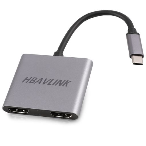 Rakuten - HDMI分配器拡張モード対応、HBAVLINKタイプCマルチディスプレイアダプタ、Type-cからhdmiへのアダプターhdmi拡張器2モニター出力、Windowsラップトップ用のシングル4K@60Hzまたはデュアル4K@30Hz