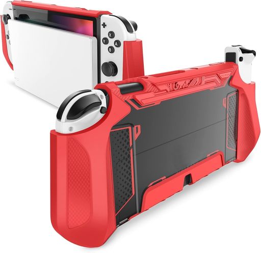 Rakuten - MumbaNintendoSwitchOLED2021用ケース有機ELモデルTPUグリップ保護カバードッキング可能アクセサリーNintendoSwitchOLEDとJoy-Conコントローラー対応[Bladeシリーズ]
