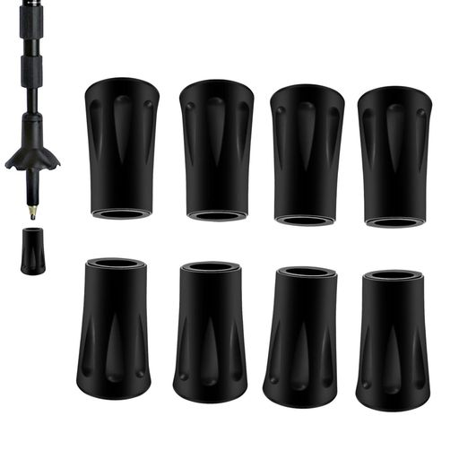 Rakuten - 【Fudaforli】トレッキングポールキャップ8個セットラバーキャップストックキャップ杖先ゴムゴムキャップ登山杖キャップ交換用耐久性滑り止め防音耐磨耗軽量金属ワッシャー内蔵歩行補…