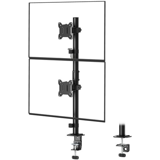 Rakuten - monTEKモニターアームデュアル17〜32インチ対応耐荷重各10kg縦2画面PCモニターアーム2画面ディスプレイアーム上下左右多角度調節快適ワークデュアルアームケーブル収納オフィスビジネス会…