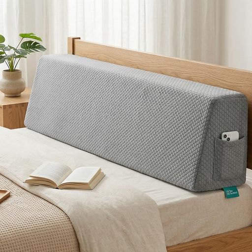 Rakuten - TEXSTEAD背もたれクッション23*30*91cm腰枕三角クッション睡眠サポート高反発ウェッジ枕足上げ読書用エス