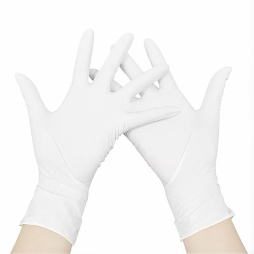 Rakuten - [Frenflu]ニトリル手袋使い捨て50枚入り防水耐油無粉高伸縮タッチパネル対応調理掃除作業用フィット感左右兼用強靭繰り返し使用可能ホワイトMサイズ