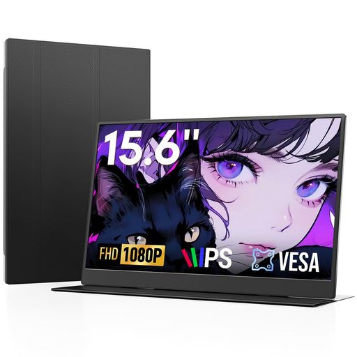 乐天商城 - 【2026モデル】モバイルモニターOmiodo15.6インチポータブルモニター1920x1080FHDIPSHDR超薄軽量自立式モバイルディスプレイVESA対応スピーカー内蔵