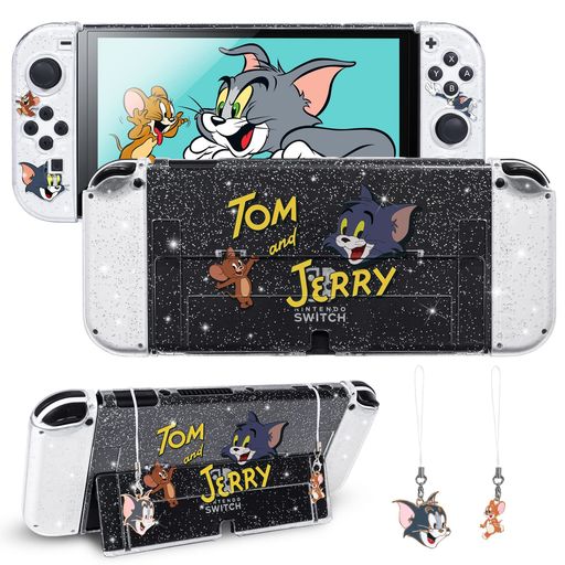 樂天商城 - DLseego Switch OLED用 ケース クリアケース スイッチ有機el カバー 有機elモデルケース 透明スイッチ有機elカバー 分体式 PC素材 超軽量 耐衝撃 取り外し簡単 傷つけ防止 全面保護 可愛い キラキラ