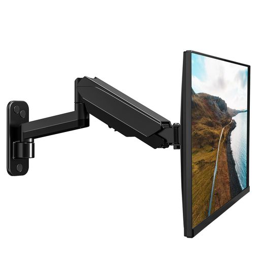 Rakuten - UPGRAVITYモニターアーム壁掛けpcアーム17-32インチ8KGガススプリング調節VESA75x75100x100上下左右3関節調節黒い