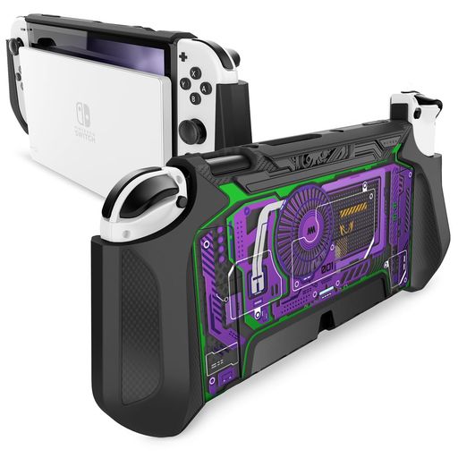 Rakuten - MumbaNintendoSwitchOLED2021用ケース有機ELモデルTPUグリップ保護カバードッキング可能アクセサリーNintendoSwitchOLEDとJoy-Conコントローラー対応[Bladeシリーズ]
