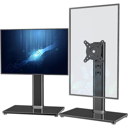 Rakuten - シングルLCDコンピュータモニター、独立型スタンドスタンド、13”〜32”画面用、回転式、高さ調節可能、回転HT05B-201